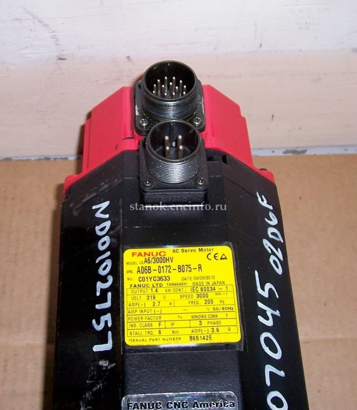 Сервомотор FANUC модель α6/3000HV A06B-0172-Bxxx