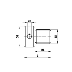 M5 калибр для измерения резьбы из нержавеющей стали, L 20 мм, G1 M8, для систем ZEISS A-5555-0212